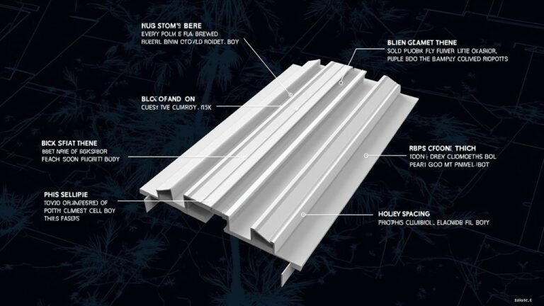 Kanopi Alderon UPVC twinwall corrugated profile cross-section technical diagram