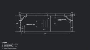 Kanopi baja ringan C75 steel frame rafter spacing technical diagram galvalume coating