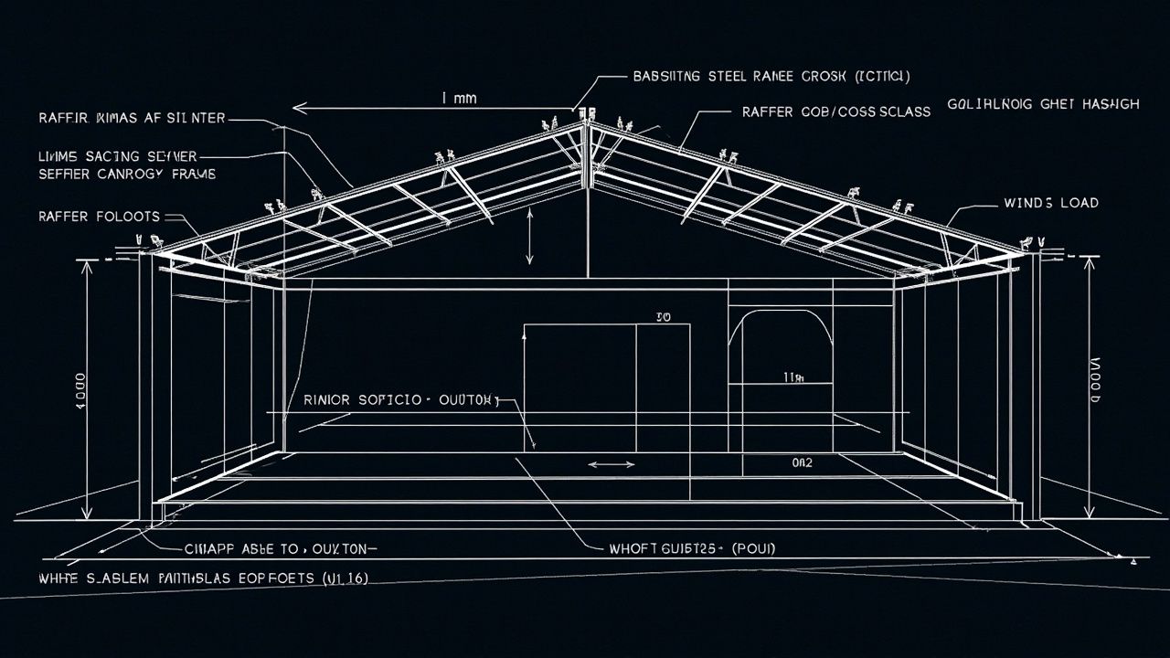 Kontraktor kanopi baja ringan structural specs galvalume AZ100
